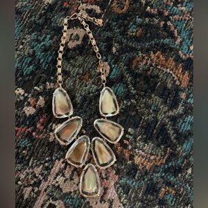 Elegant Gold and Iridescent adjustable necklace